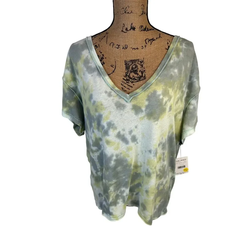 Outer Banks Netflix Wardrobe Free People All Mine Tie Dye Tee Tshirt NWT XS